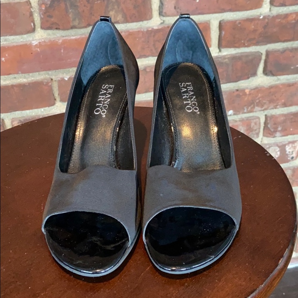Franco Sarto Peek A Boo Toe Heels